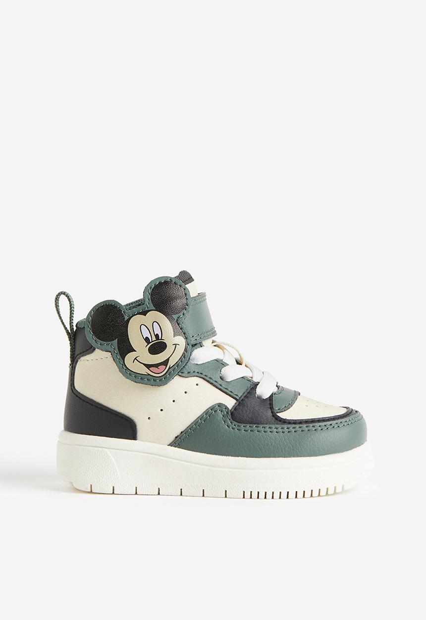 H&M - Hi-top trainers - green & mickey mouse