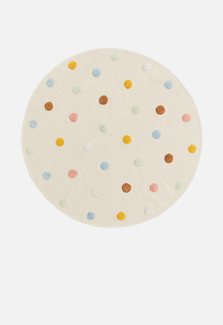 H&M - Tufted-spot cotton rug - multi,white