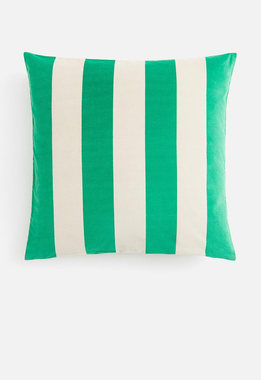 H&M - Velvet cushion cover - green