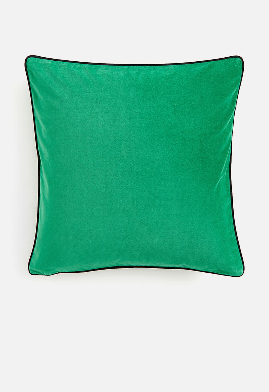 H&M - Velvet cushion cover - green