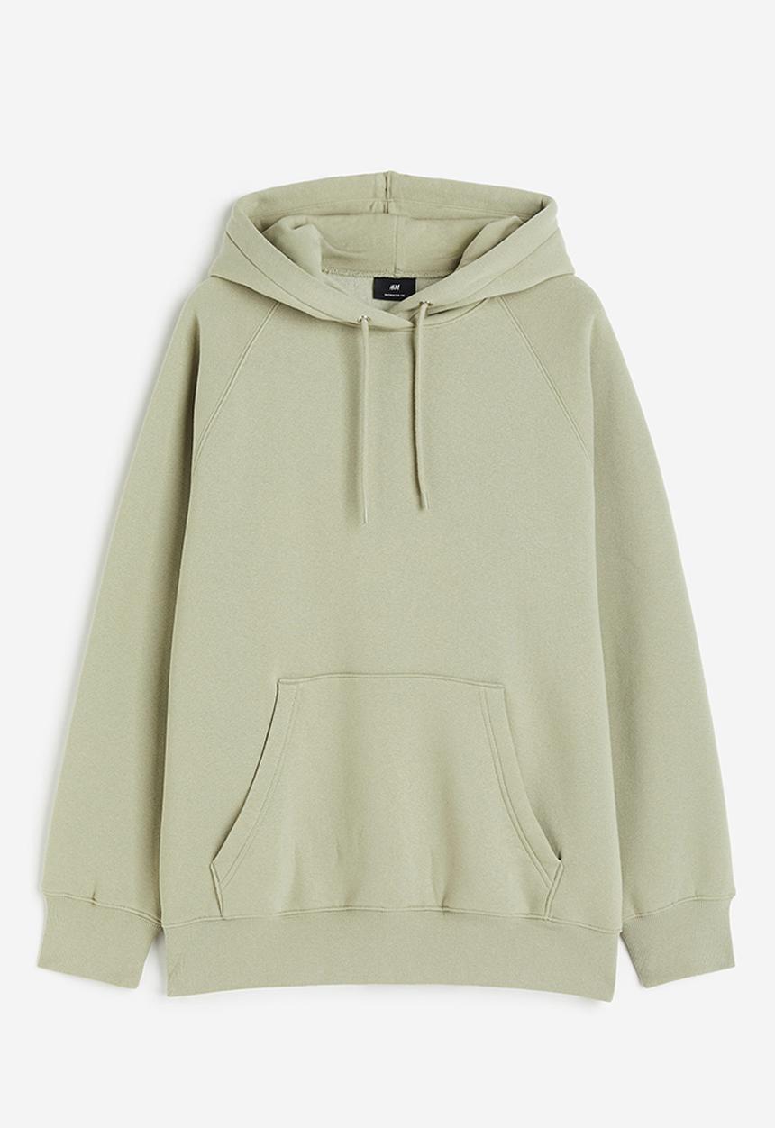H&M - Oversized fit hoodie - light khaki green