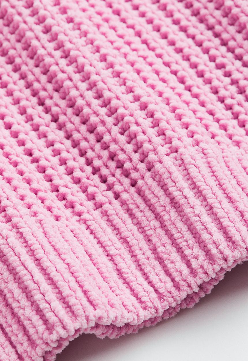 H&M - Knitted chenille jumper - light pink 