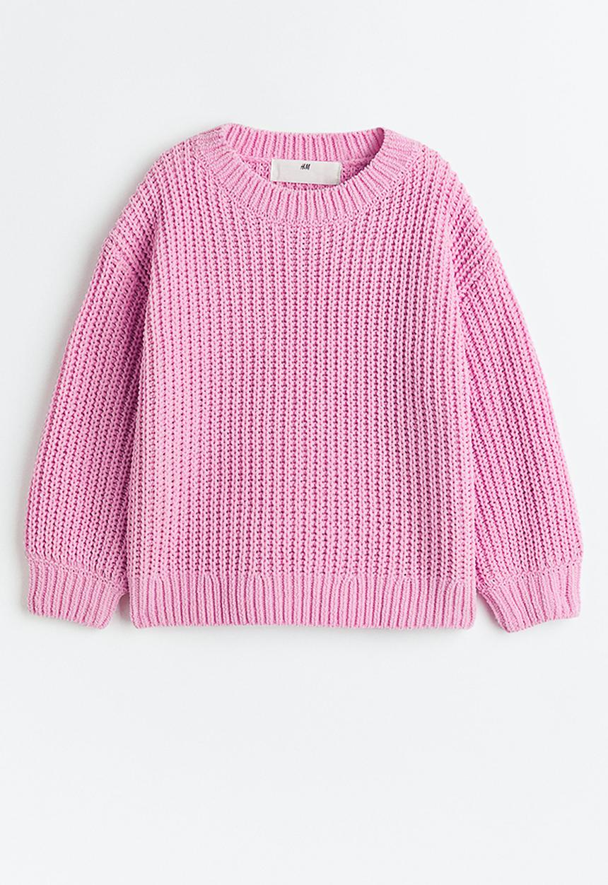 H&M - Knitted chenille jumper - light pink 