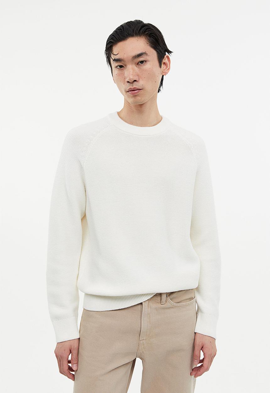 H&M - Regular fit cotton jumper - cream 