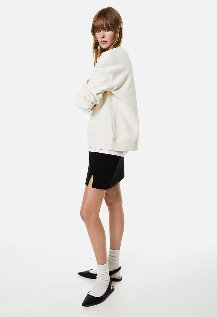 H&M - Motif-detail sweatshirt - cream nirvana