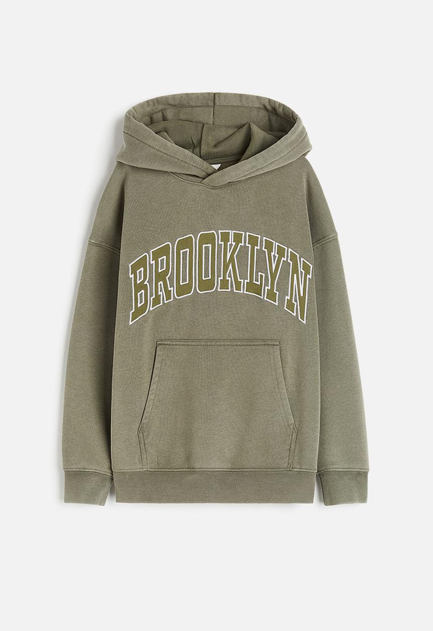 H&M - Hoodie - khaki green & brooklyn