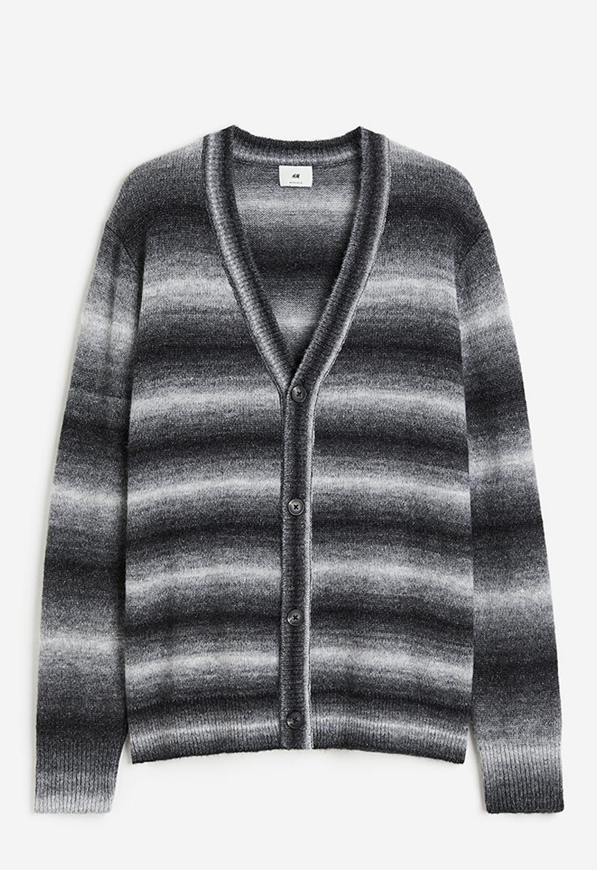 H&M - Regular fit cardigan - black striped
