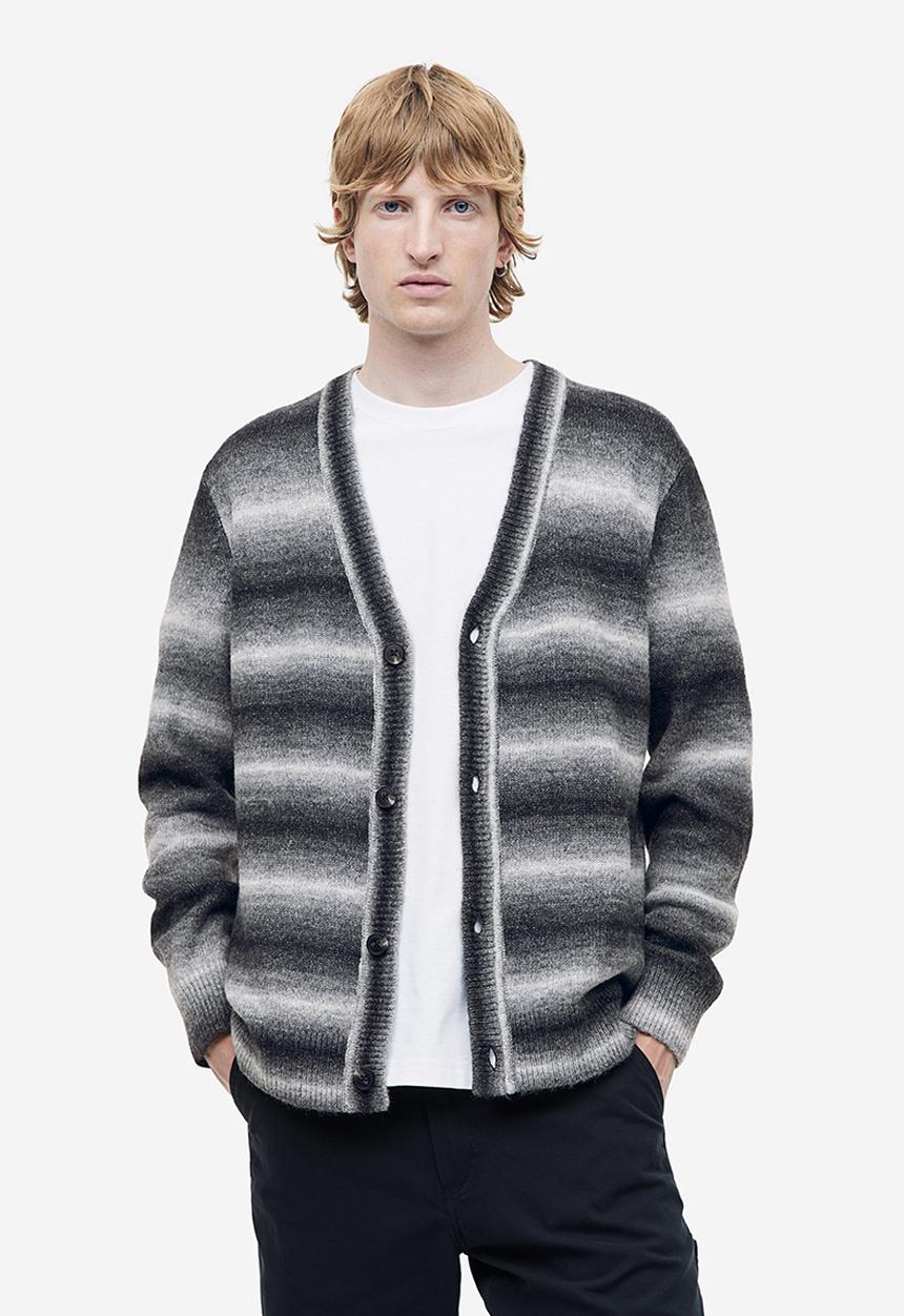 H&M - Regular fit cardigan - black striped