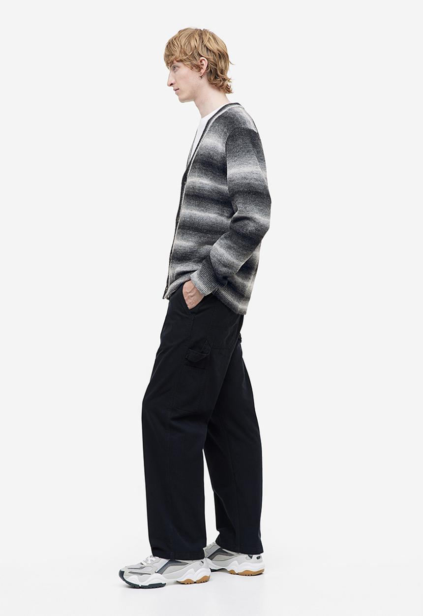 H&M - Regular fit cardigan - black striped