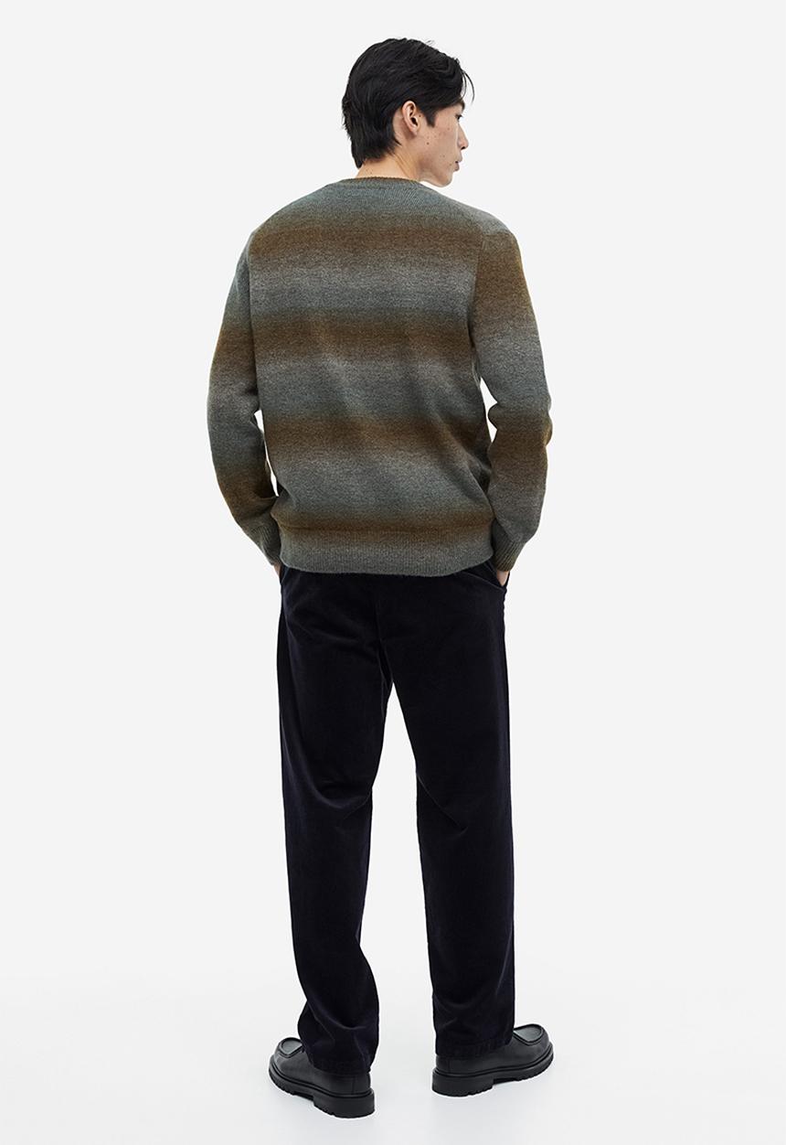 H&M - Regular fit cardigan - brown striped 