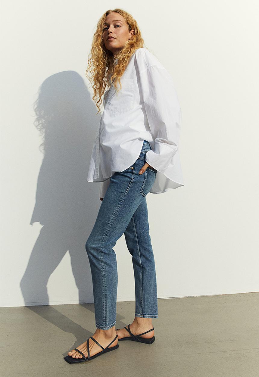 H&M - Mama slim ankle jeans - light denim blue