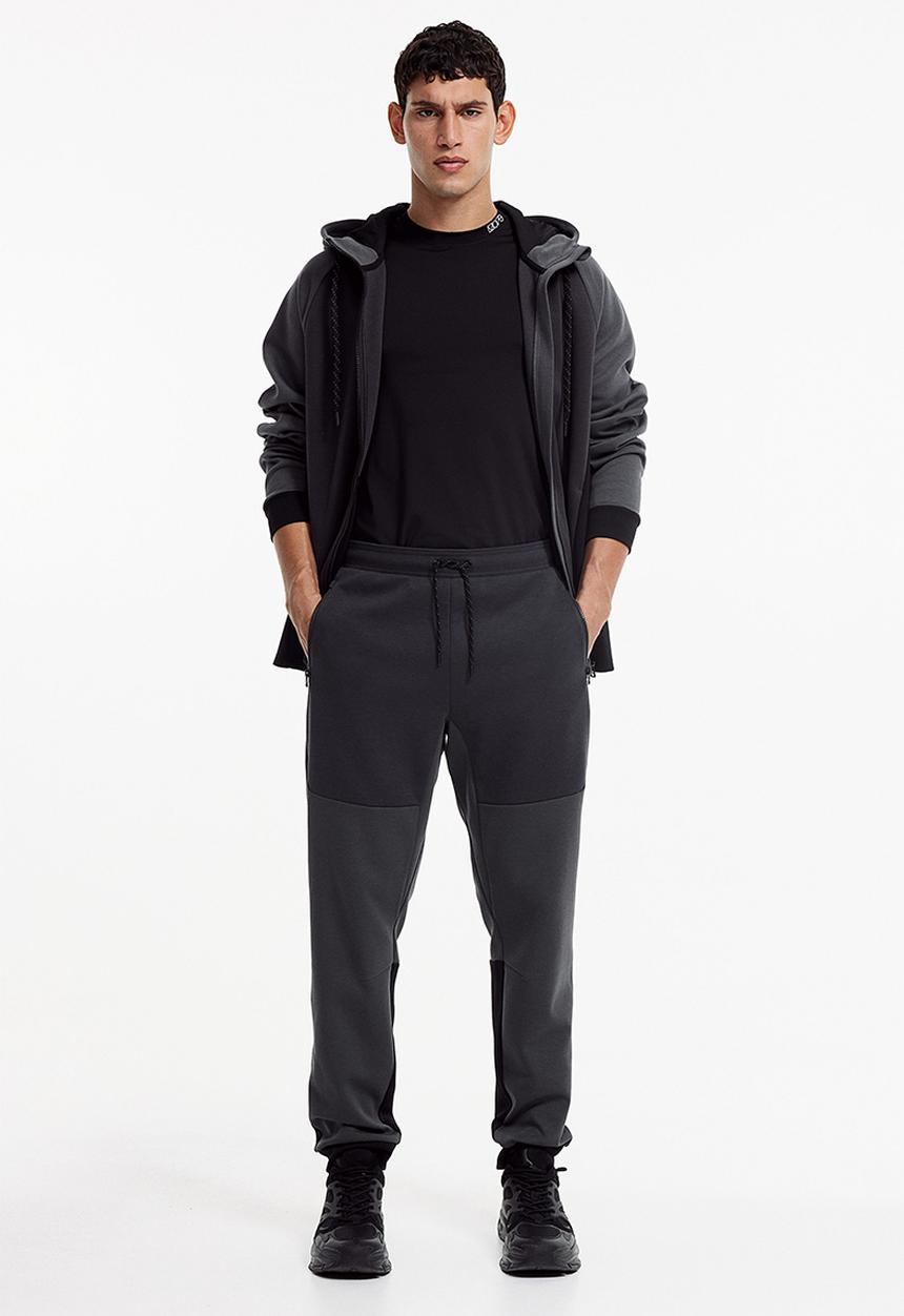 H&M - Drymove™ tapered tech joggers with zipped pockets - black