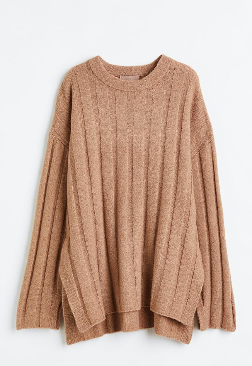 H&M - Oversized rib-knit jumper - beige