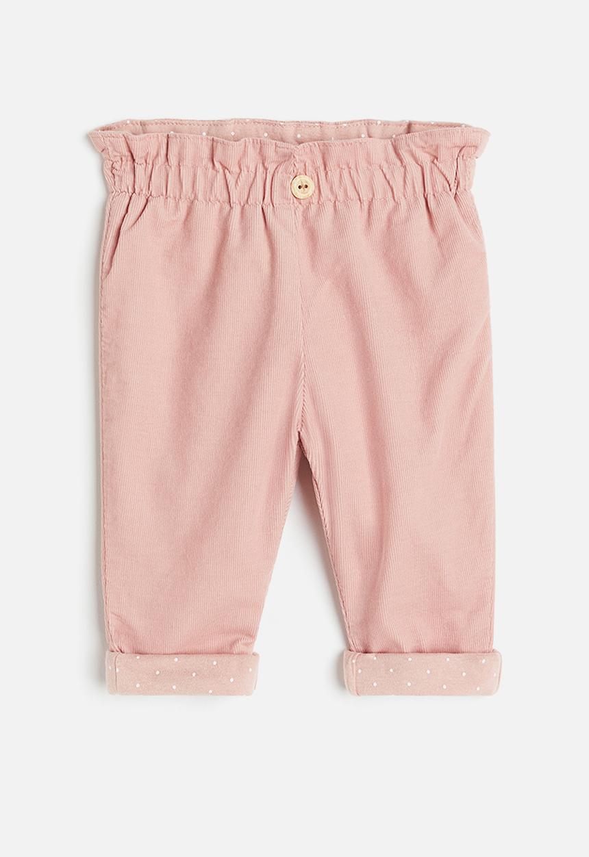 H&M - Lined corduroy trousers - pink