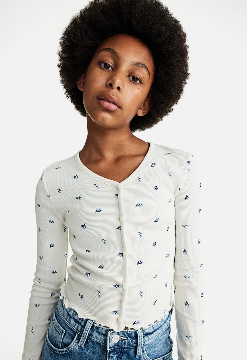 H&M - Long-sleeved jersey top - white