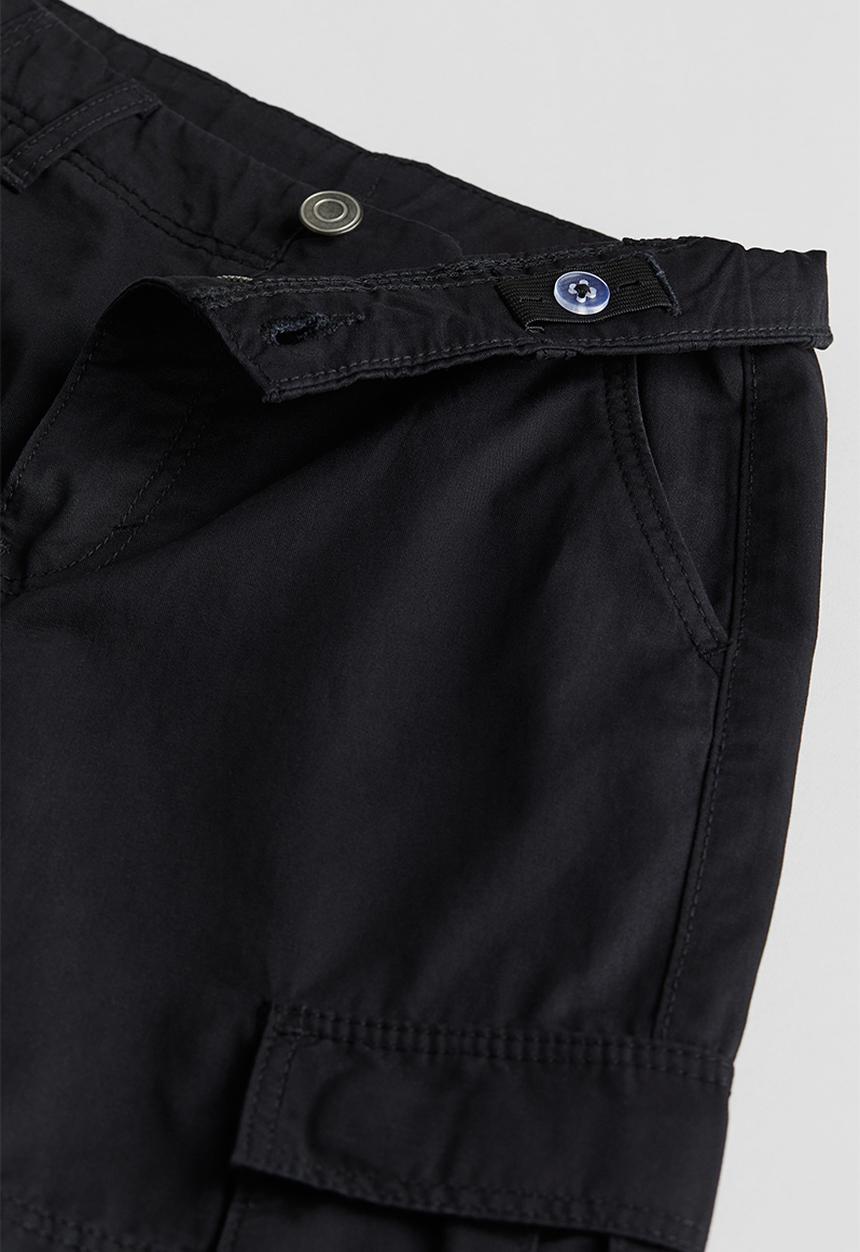 H&M - Cotton cargo trousers - black