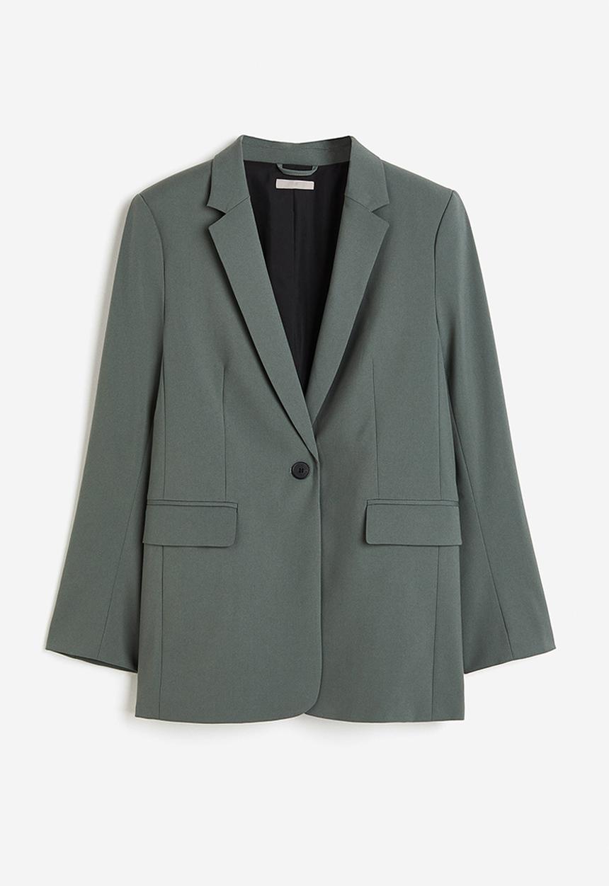 H&M - Single-breasted jacket - dark green 