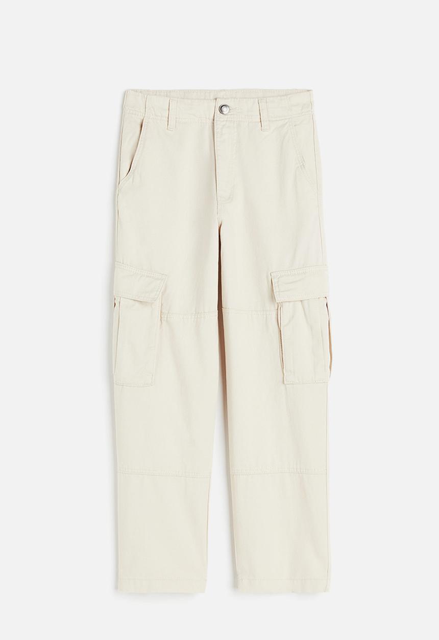 H&M - Cotton cargo trousers - white