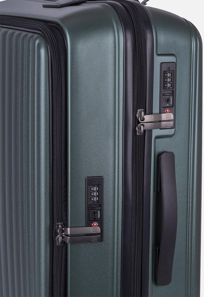 Cellini - Tri Pak 4 Wheel Trolley Case - Green