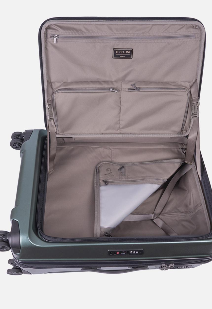 Cellini - Tri Pak 4 Wheel Trolley Case - Green