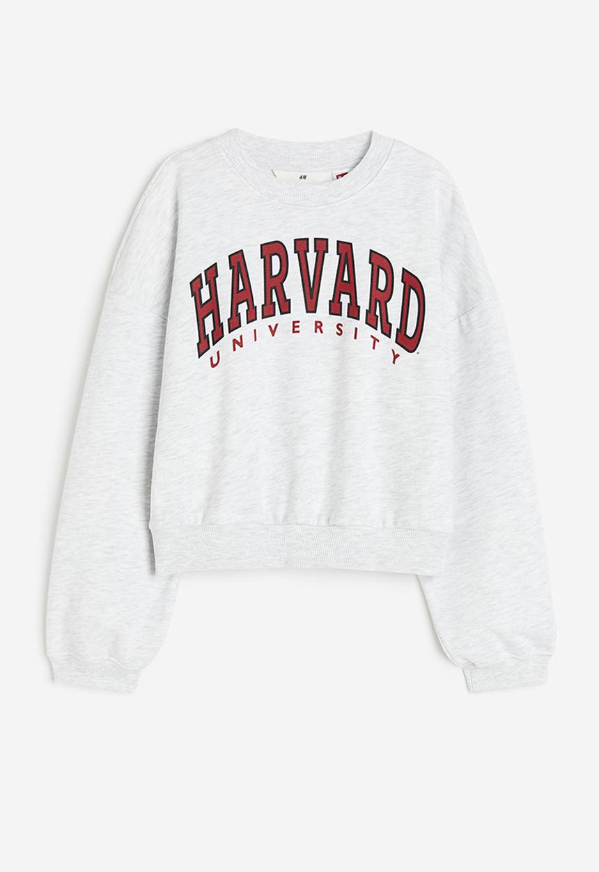 H&M - Oversized sweatshirt - light grey marl/harvard