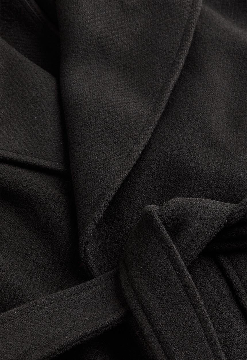 H&M - Tie-belt coat - black