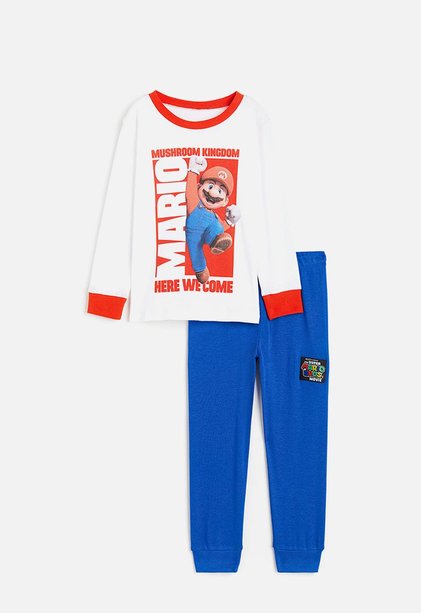 H&M - Printed pyjamas - white/bright blue