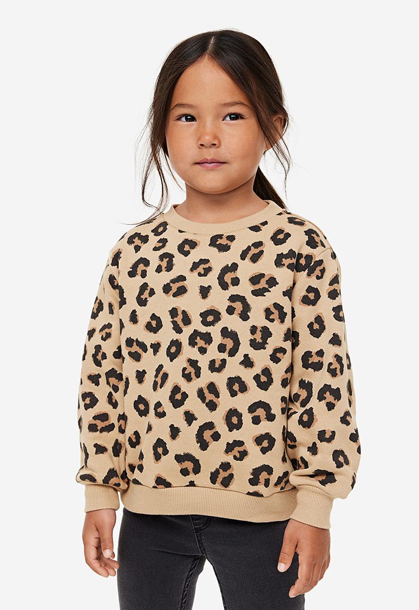 H&M - Printed sweatshirt - beige/leopard print 