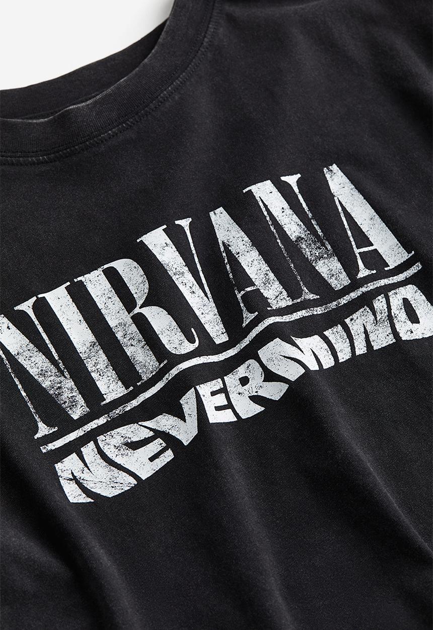 H&M - Printed t-shirt - black/nirvana