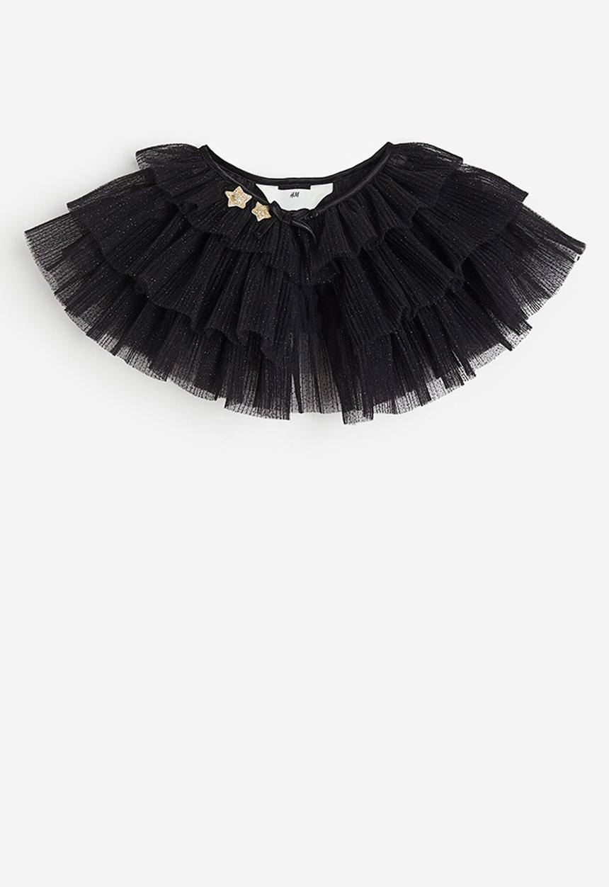 H&M - Tiered tulle cape - black, multi