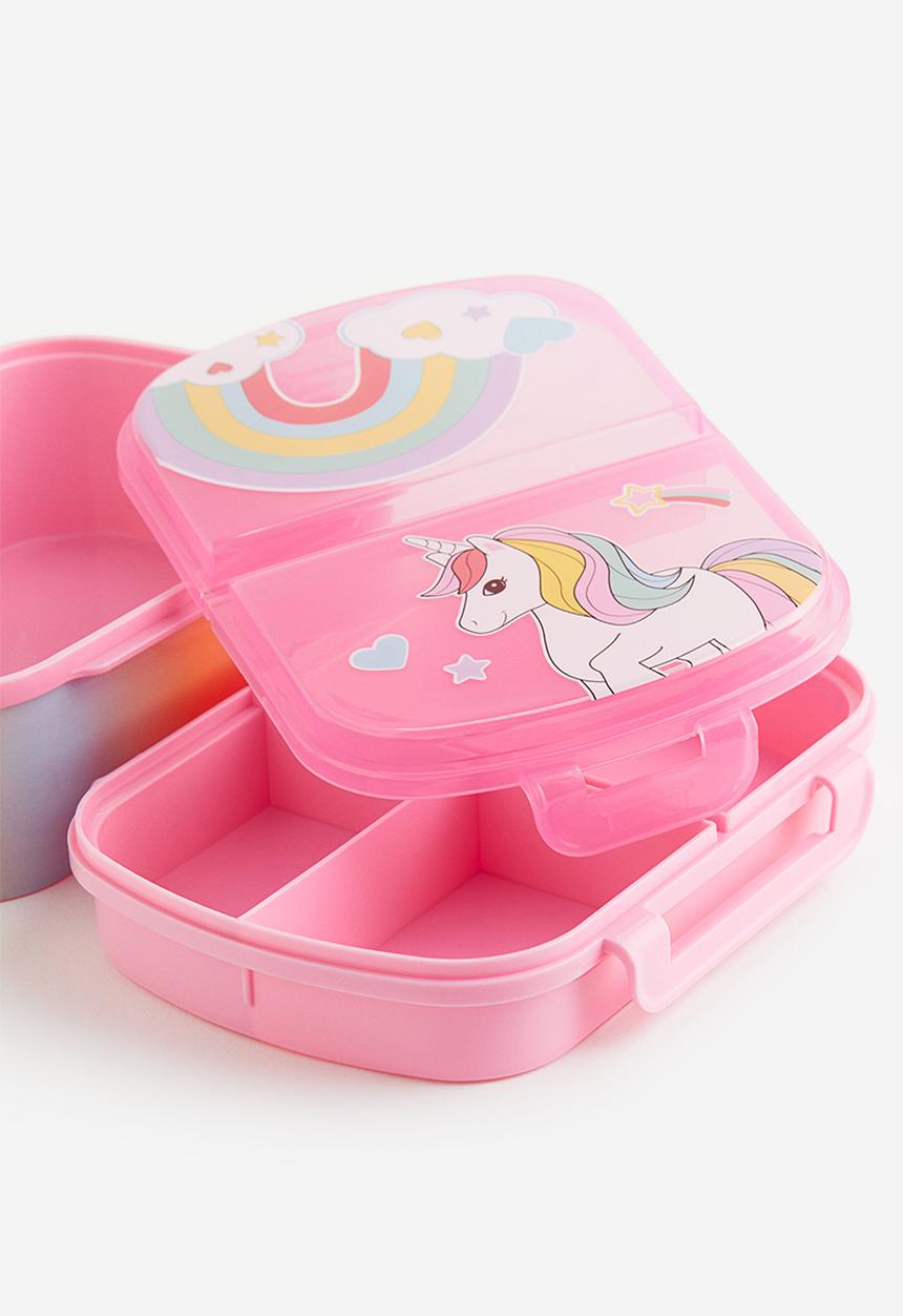H&M - Printed lunch box - pink/unicorn