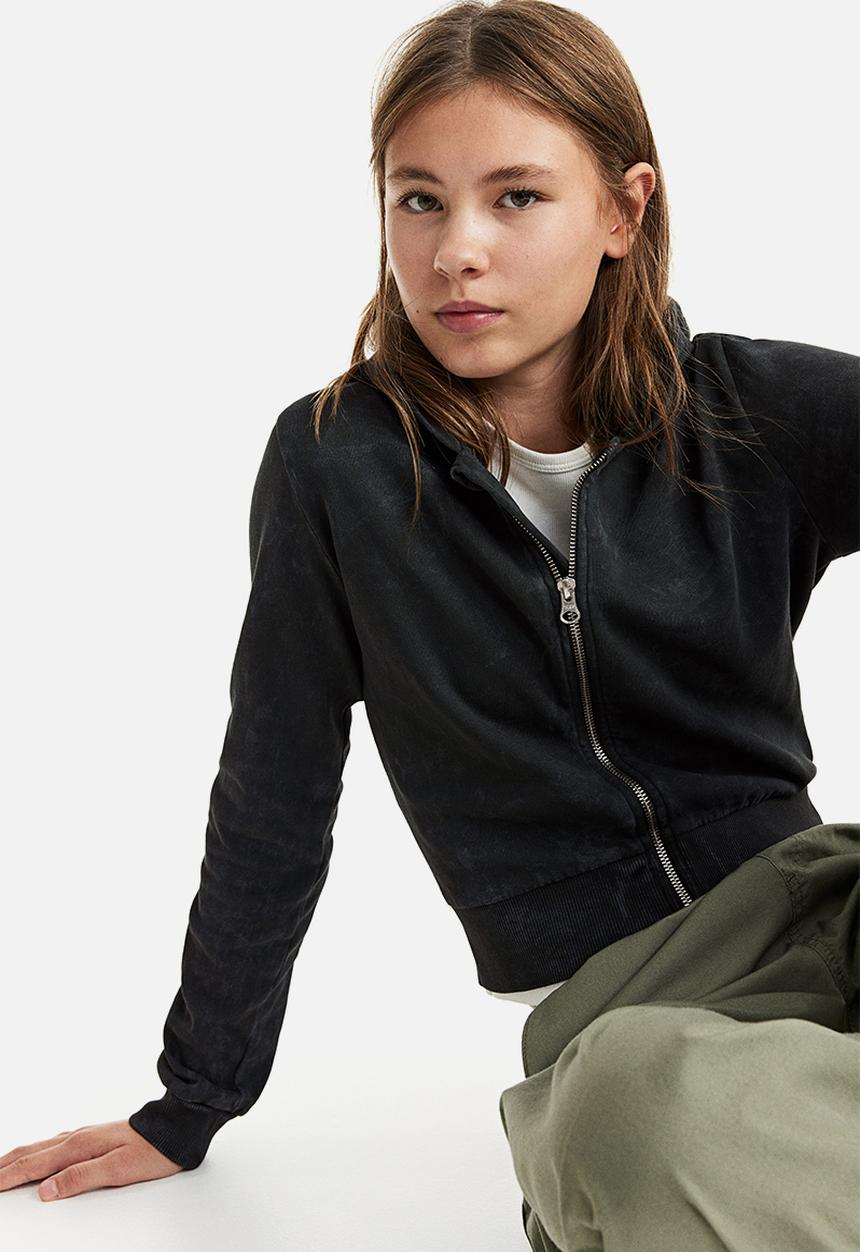 H&M - Zip-through hoodie - dark grey