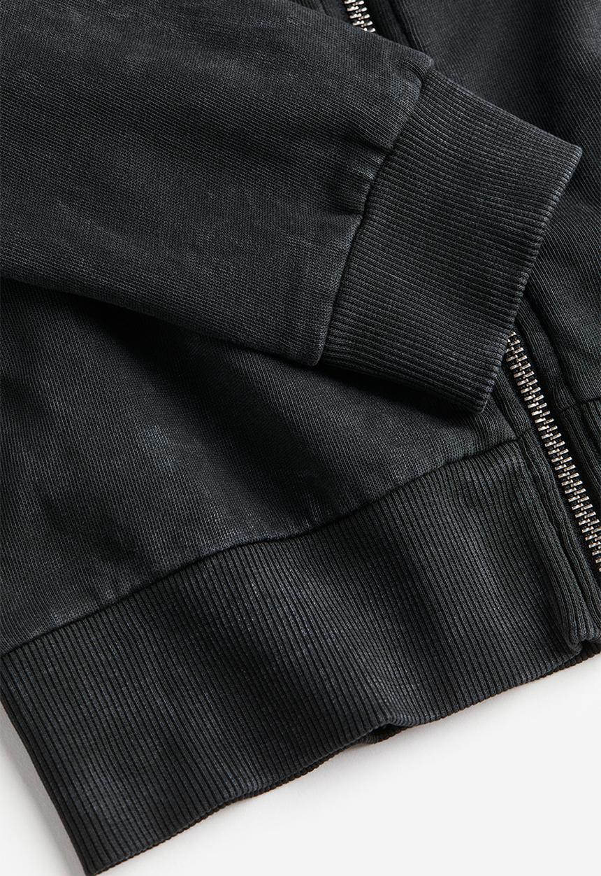 H&M - Zip-through hoodie - dark grey