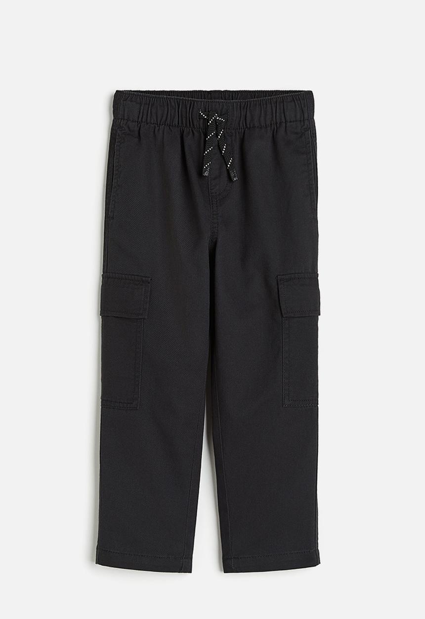 H&M - Twill cargo trousers - black