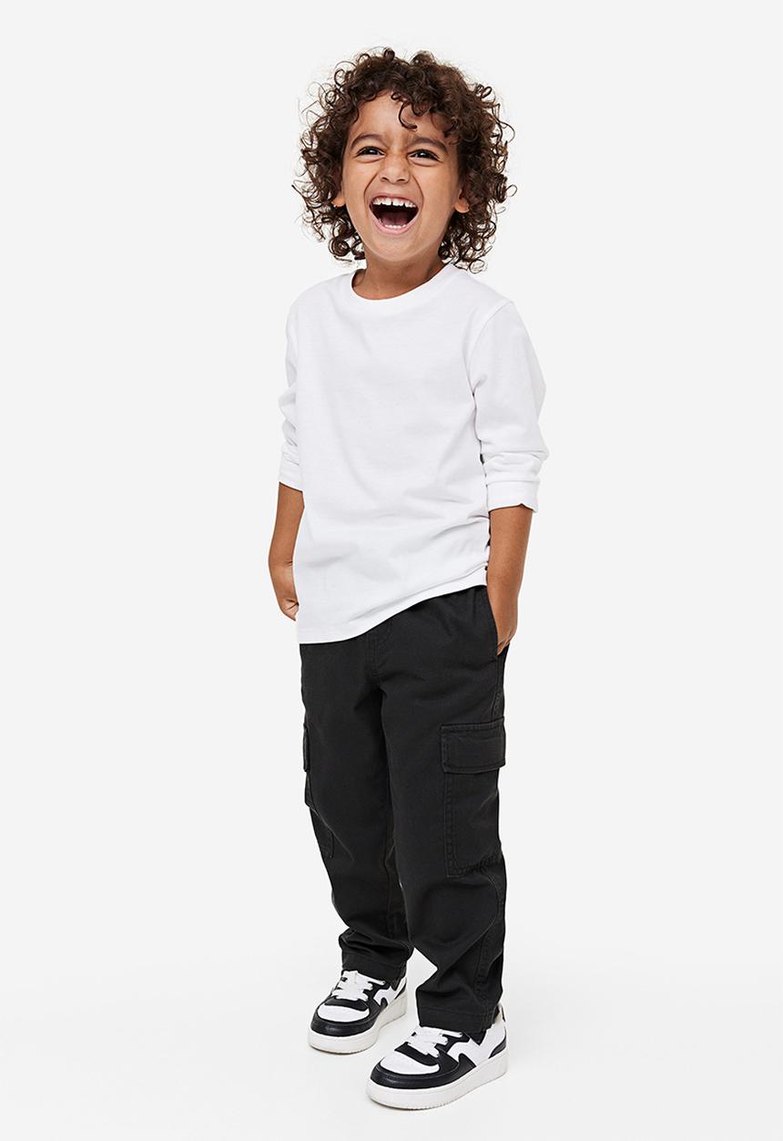 H&M - Twill cargo trousers - black
