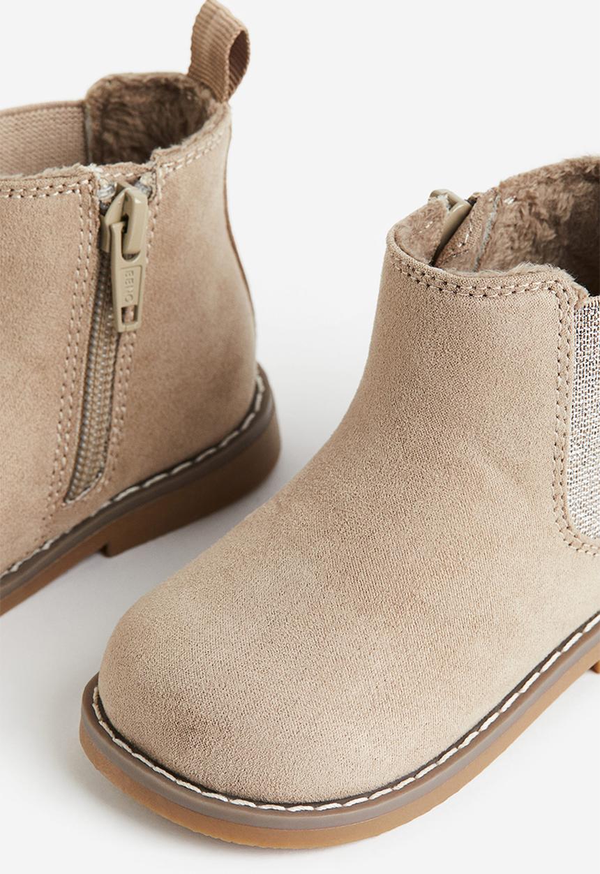 H&M - Warm-lined chelsea boots - beige, multi