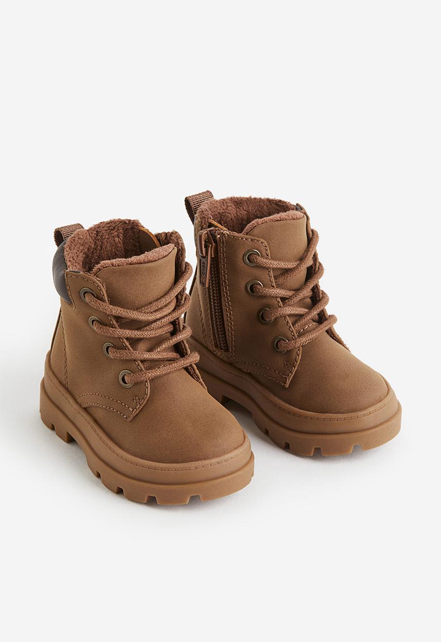 H&M - Warm-lined lace-up boots - brown