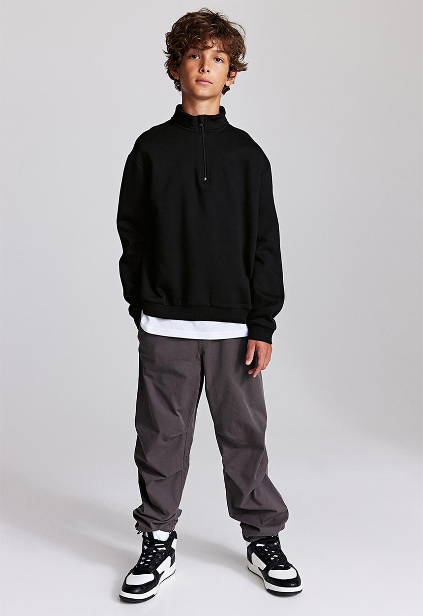 H&M - Zip-top sweatshirt - black