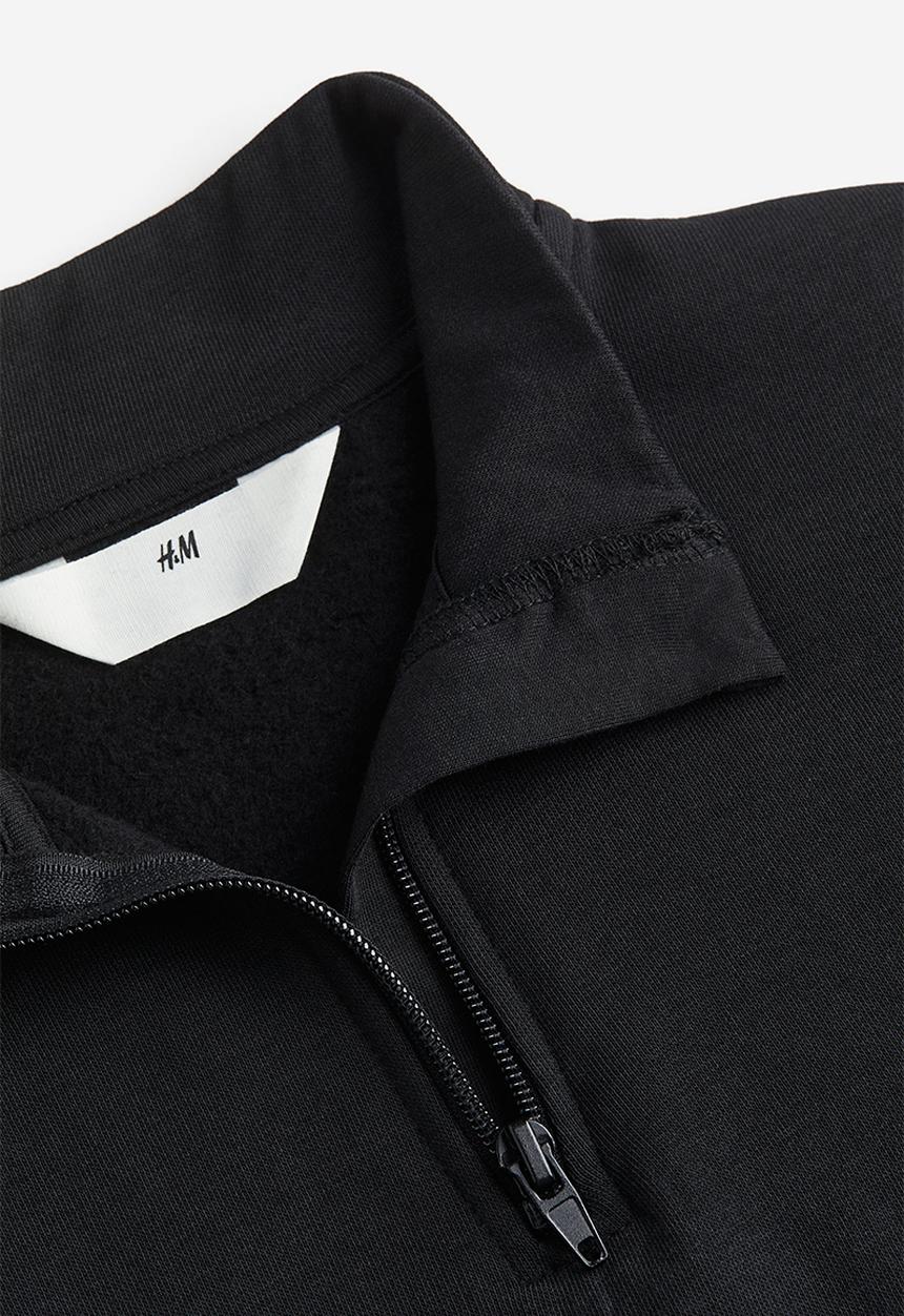 H&M - Zip-top sweatshirt - black