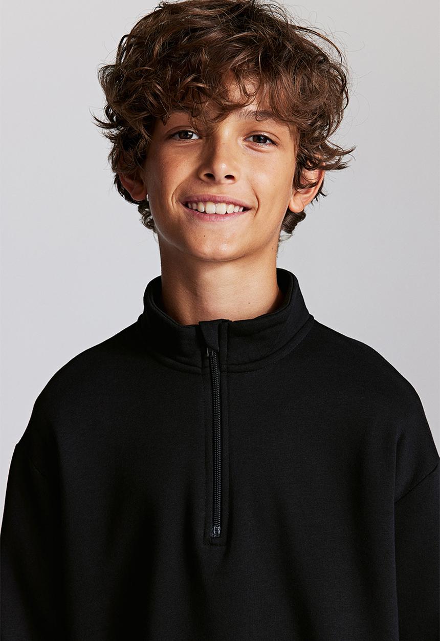 H&M - Zip-top sweatshirt - black