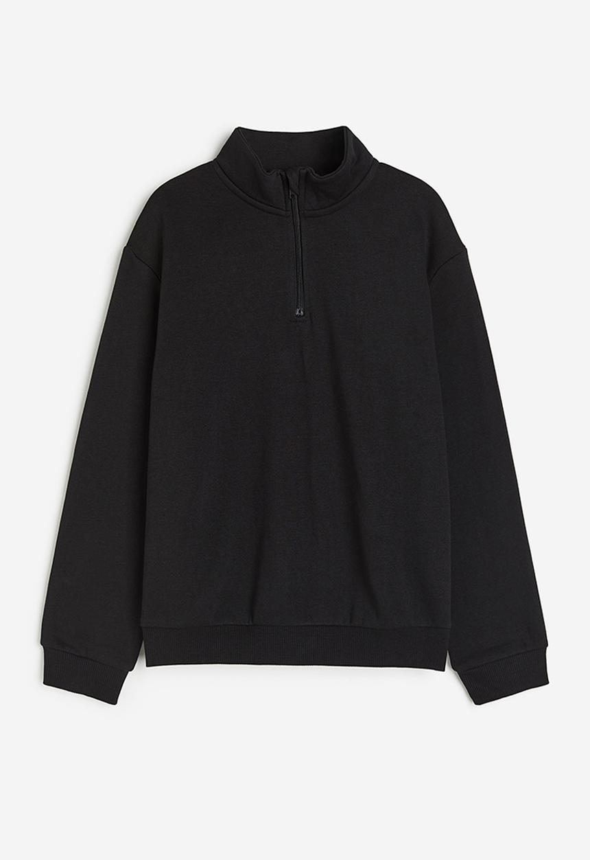 H&M - Zip-top sweatshirt - black