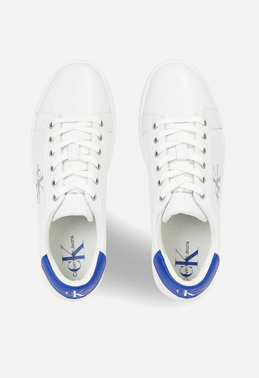 Calvin Klein - Classic cupsole laceup low lth - bright white/lapis blue