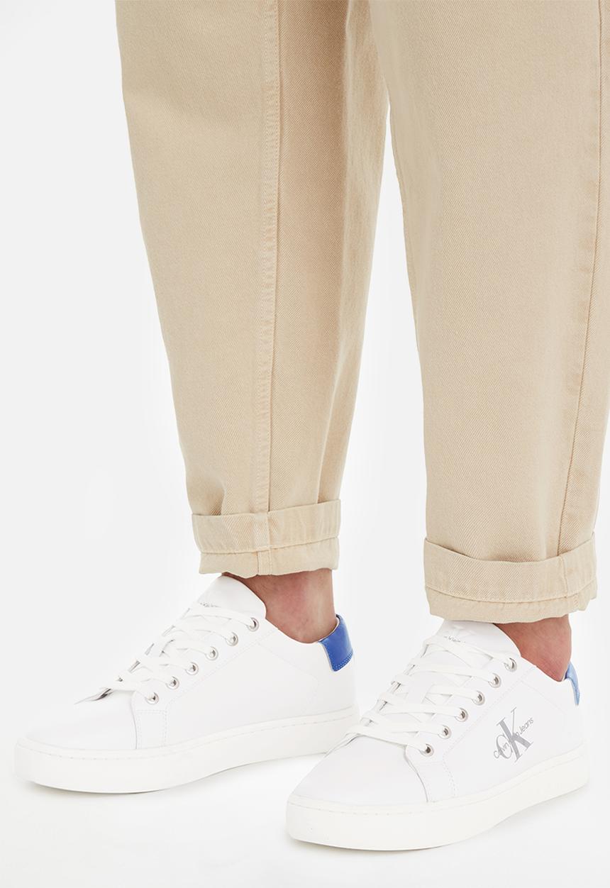 Calvin Klein - Classic cupsole laceup low lth - bright white/lapis blue