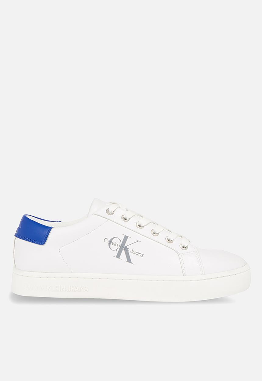 Calvin Klein - Classic cupsole laceup low lth - bright white/lapis blue
