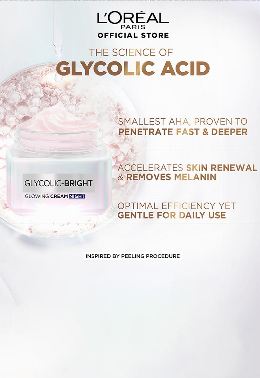 L'Oreal Paris - Glycolic Bright Glowing Night Cream 50ml