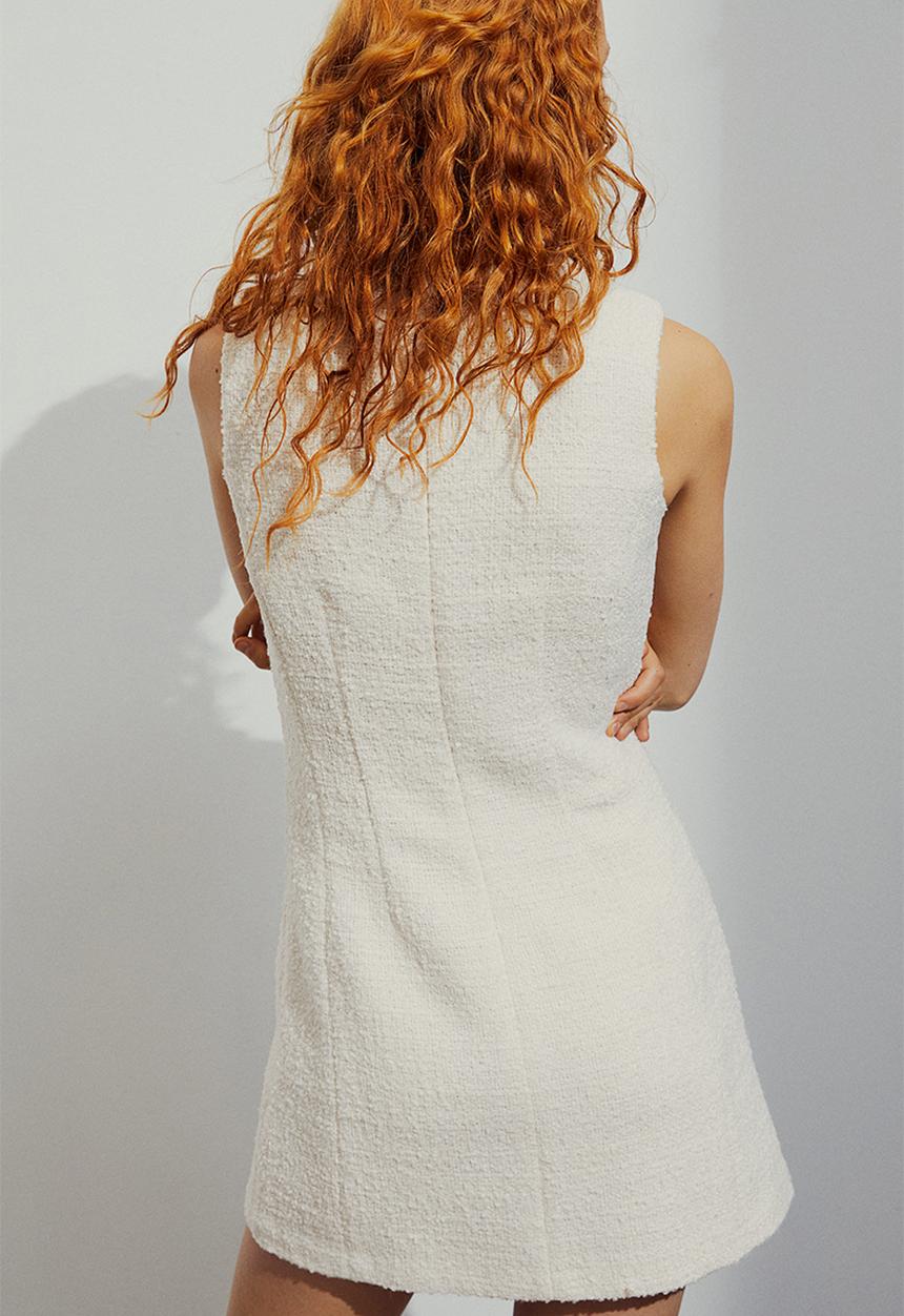 H&M - Bouclé dress - white