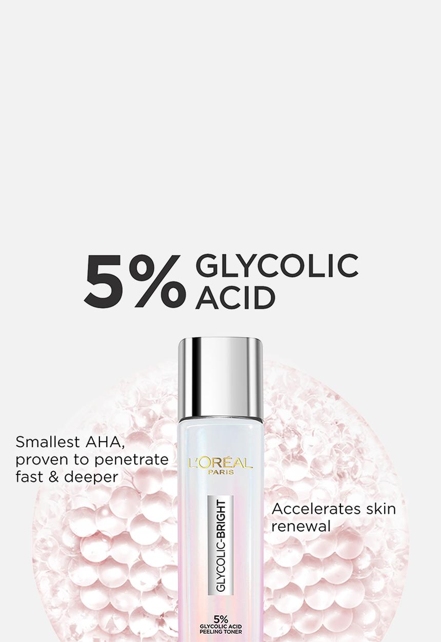 L'Oreal Paris - Glycolic Bright Peeling Toner 128ml