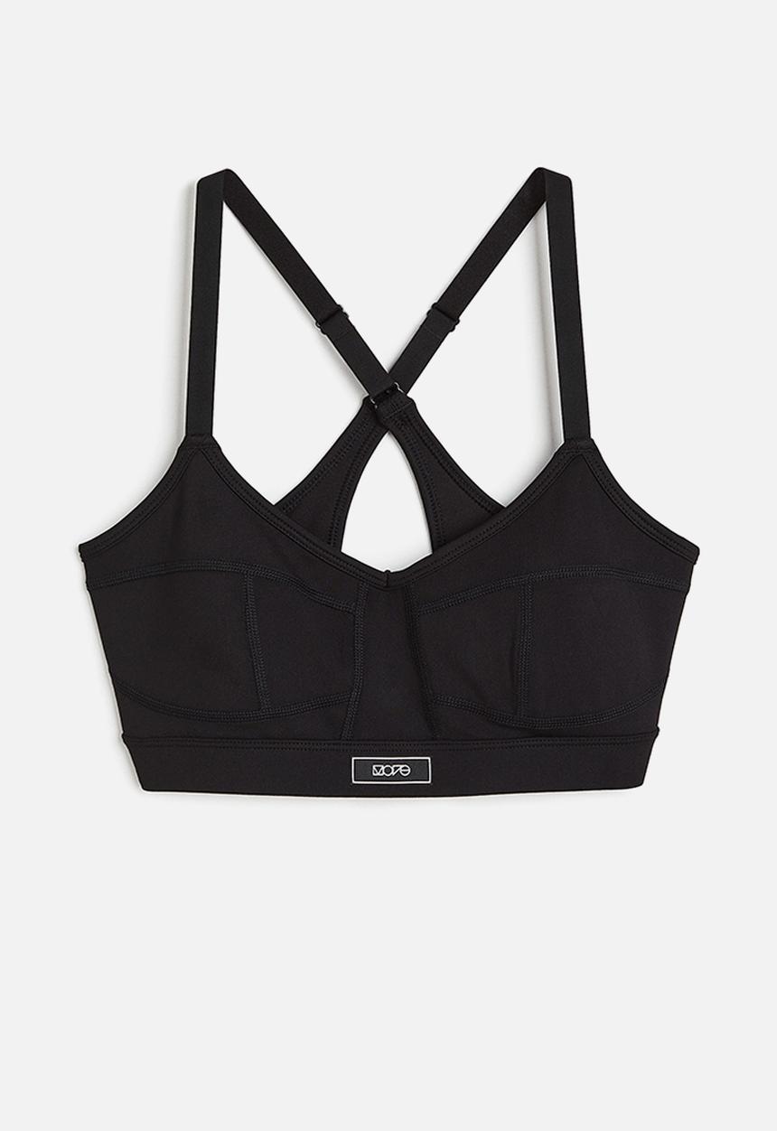 H&M - Drymove™ light support sports bra - black