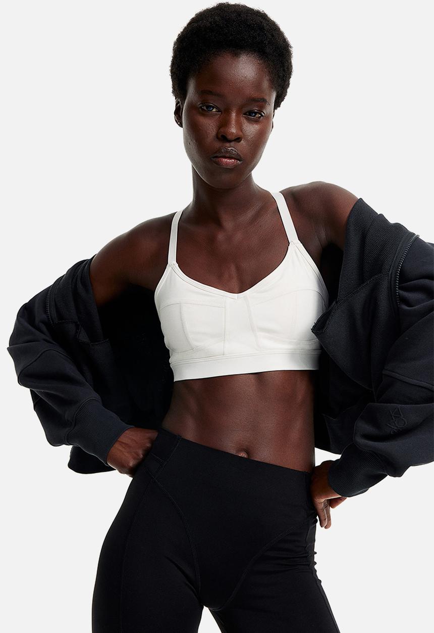 H&M - Drymove™ light support sports bra - white