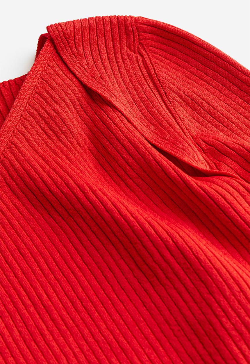 H&M - Asymmetric-neck jumper - red